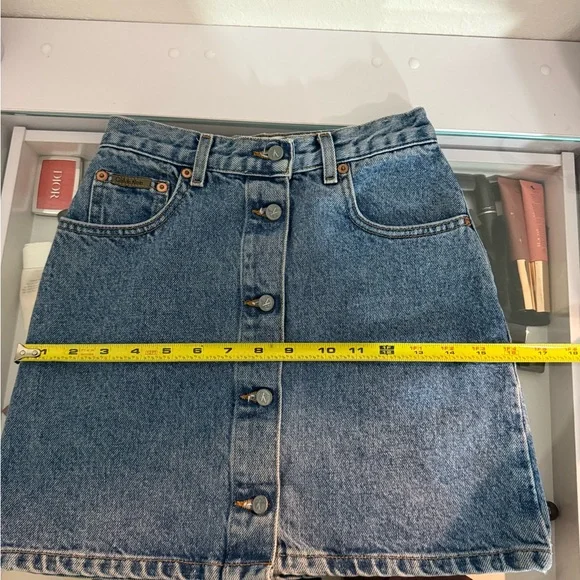 Calvin Klein Blue Denim Mini Skirt - Picture 4 of 6